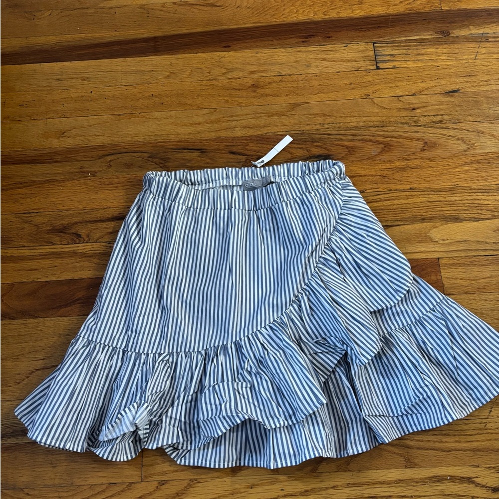 ASOS Blue and White Striped Mini Skirt